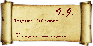 Imgrund Julianna névjegykártya